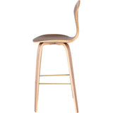 Nuevo Satine Bar Stool | Walnut / Brushed gold