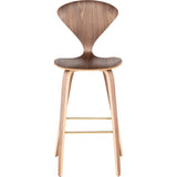 Nuevo Satine Bar Stool | Walnut / Brushed gold
