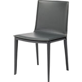 Nuevo Palma Dining Chair | Dark Grey Leather