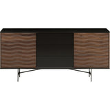 Nuevo Swell Sideboard | Black / Walnut / Metal Base HGPM103