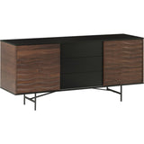 Nuevo Swell Sideboard | Black / Walnut / Metal Base HGPM103