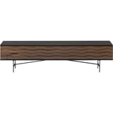 Nuevo Swell Media Unit | Black / Walnut / Metal Base HGPM104