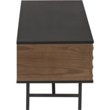 Nuevo Swell Media Unit | Black / Walnut / Metal Base HGPM104