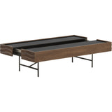 Nuevo Swell Coffee Table | Black / Walnut / Metal Base HGPM106
