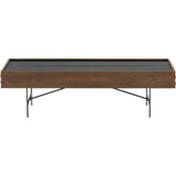 Nuevo Swell Coffee Table | Black / Walnut / Metal Base HGPM106