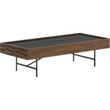 Nuevo Swell Coffee Table | Black / Walnut / Metal Base HGPM106