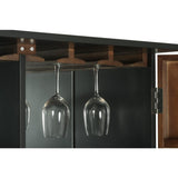 Nuevo Vivian Bar Cabinet | Black / Walnut HGPM114