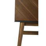 Nuevo Vivian Bar Cabinet | Black / Walnut HGPM114