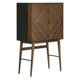 Nuevo Vivian Bar Cabinet | Black / Walnut HGPM114