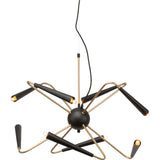 Nuevo Phoebe Lighting | Black Steel Metal