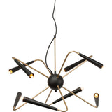 Nuevo Phoebe Lighting | Black Steel Metal