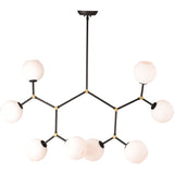 Nuevo Atom 8 Lighting | White Glass