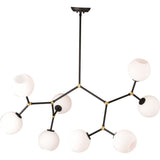 Nuevo Atom 8 Lighting | White Glass