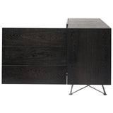 Nuevo Zola Cabinet | Ebonized Oak / Stainless Steel HGSR464