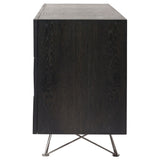 Nuevo Zola Cabinet | Ebonized Oak / Stainless Steel HGSR464
