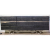 Nuevo Zola Cabinet | Ebonized Oak / Stainless Steel HGSR464