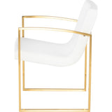Nuevo Clara Dining Chair | White / Gold