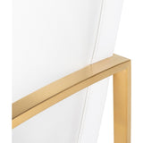Nuevo Clara Dining Chair | White / Gold