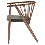 Nuevo Danson Sleigh Back | Ash Stained Walnut / Black HGYU103