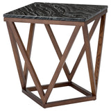 Nuevo Jasmine Side Table | Black Wood Vein Marble HGYU162