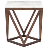 Nuevo Jasmine Side Table | White Marble HGYU163