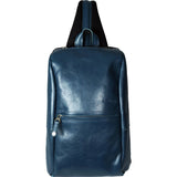 Harvest Label Leather Avenue Sling Pack | Blue HHC-1525-BLU