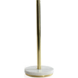 Hawkins New York Mara Marble Paper Towel Holder | White/Brass