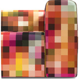 Zuzunaga 3 Seater Pixel Sofa | Fire