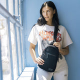 Hex Matrix Mesh Shoulder Bag | Black