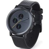 Hygge 2204 Black Chronograph Watch | Leather