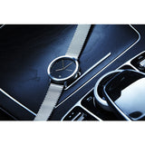 Hygge 2203 Black Watch | Silver Stainless Steel