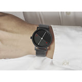 Projects Watches Hatch Steel Watch / Black/Leather-7701 B-BL