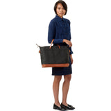 Tailfeather Hawk Owl Briefcase | Black/Tan CNV16005BT