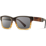 Shwood Haystack Acetate Fifty Fifty Sunglasses | Sweet Tea & Elm Burl / Grey