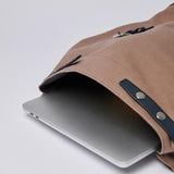 Sandqvist Hege Backpack - Earth Brown with Navy Leather SQA1227