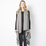 Faribault Women's Herringbone Wool Blanket Vest | Charcoal 14831 One Size