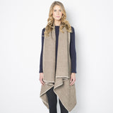 Faribault Women's Herringbone Wool Blanket Vest | Mahogany 14848 One Size
