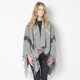 Faribault Huntley Wool Cape | Heather Gray 14862 One Size