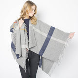 Faribault Huntley Wool Cape | Heather Gray 14862 One Size
