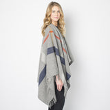 Faribault Huntley Wool Cape | Heather Gray 14862 One Size