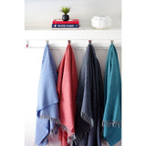 Faribault Ashby Twill Wool Throw | Terracotta 16590 50x72