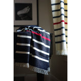 Faribault Nisswa Stripe Wool Throw | Black 12189 50x72