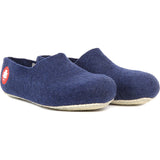 Baabuk Jeremy Wool Slippers | Navy Blue 36 JER02-BL7-R-36