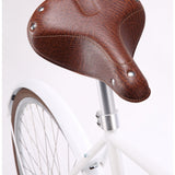 Sole Bicycles Ayu City City Cruiser Bike | Gloss White/Brown Accents CTB 003-58