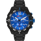 Isobrite Valor Series ISO422 Black Chronograph Watch | Rubber Band