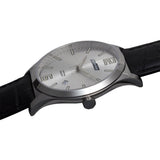 Isobrite Grand Slimline ISO901 Silver Watch | Leather
