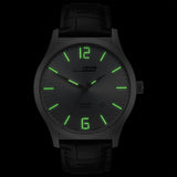 Isobrite Grand Slimline ISO901 Silver Watch | Leather