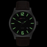 Isobrite Grand Slimline Series ISO907 Black-Brown Watch | Leather