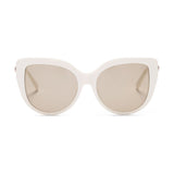 Diff Eyewear Avery Sunglasses | Ivory + Brown Lens