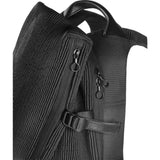 Cote&Ciel Isar Small Furrowed Nylon Backpack | Powder Black 28483